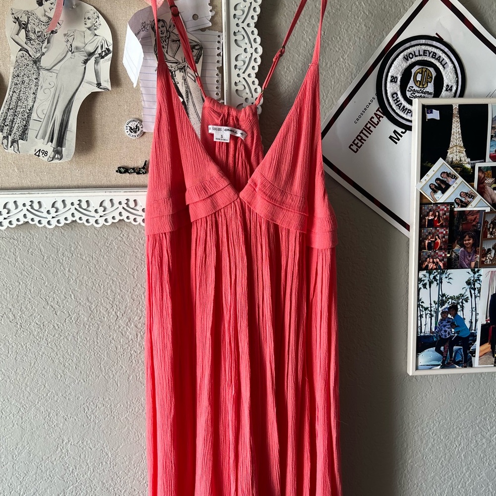 Coral Sleeveless Dress